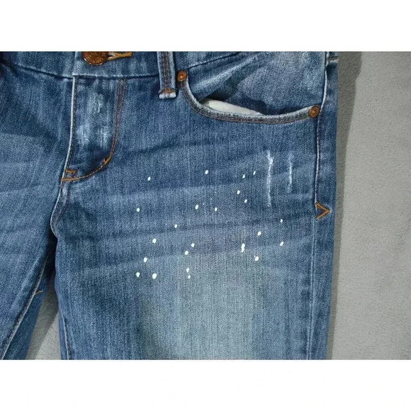 Seven7 Women's Bootcut Distressed Blue Jeans Size 28 Medium Wash Western - Picture 3 of 12